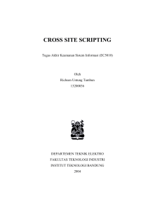 CROSS SITE SCRIPTING