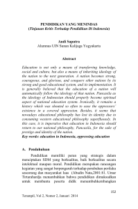 PENDIDIKAN YANG MENINDAS (Tinjauan Kritis