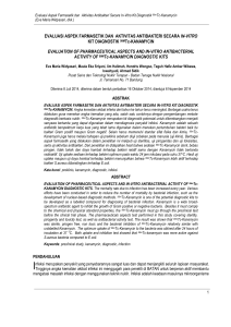 EVALUASI ASPEK FARMASETIK DAN AKTIVITAS ANTIBAKTERI