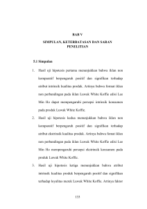 133 BAB V SIMPULAN, KETERBATASAN DAN