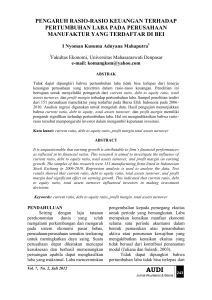 pengaruh rasio-rasio keuangan terhadap pertumbuhan laba pada
