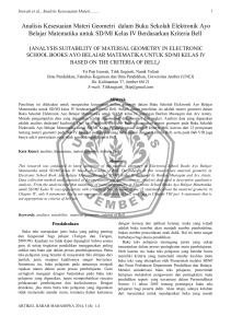 Analisis Kesesuaian Materi Geometri dalam