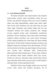 1 BAB 1 PENDAHULUAN 1.1 Latar Belakang Masalah Perusahaan