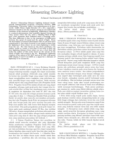 Measuring Distance Lighting - Gunadarma University E