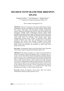 regresi nonparametrik birespon spline