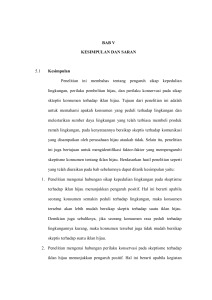 BAB V KESIMPULAN DAN SARAN Kesimpulan 5.1