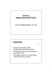 PEMILIHAN PORTFOLIO OVERVIEW