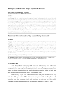 Hubungan Usia Kehamilan dengan Kejadian