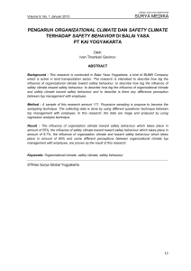 surya medika pengaruh organizational climate dan safety climate