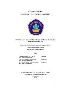 lapora program p2m pe laporan akhir program