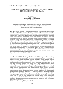 HUBUNGAN INFEKSI CACING DENGAN TNF α DAN