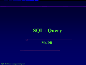 SQL - Query