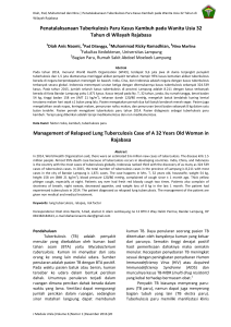 Penatalaksanaan Tuberkulosis Paru Kasus Kambuh
