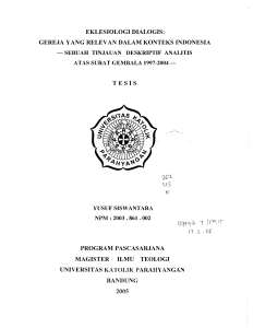 CJ1i 9y 9- t 1 - .S - UNPAR Institutional Repository