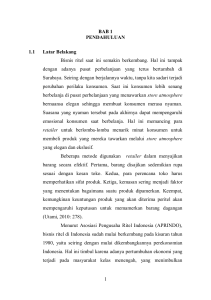 1 BAB 1 PENDAHULUAN 1.1 Latar Belakang Bisnis ritel saat ini