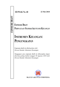 ED PSAK 60 – (revisi 2010) Instrumen Keuangan