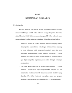 BAB V KESIMPULAN DAN SARAN