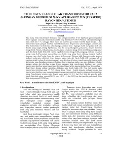 studi tata ulang letak transformator pada jaringan distribusi 20 kv