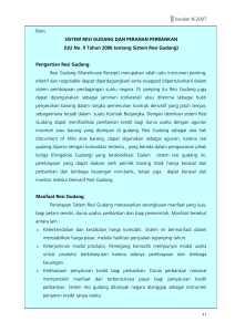 |Triwulan III-2007 Boks SISTEM RESI GUDANG DAN PERANAN