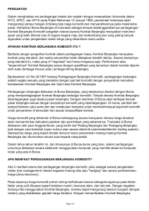 Bappebti 2012 - Sekilas Tentang Perdagangan Berjangka Komoditi