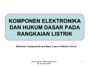 komponen elektronika dan hukum dasar pada