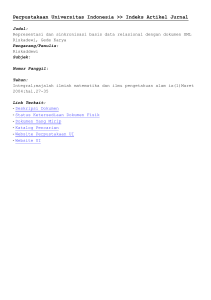 [Metadata] Representasi dan sinkronisasi basis data relasional