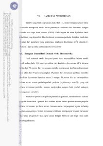 VI. HASIL DAN PEMBAHASAN Seperti yang telah