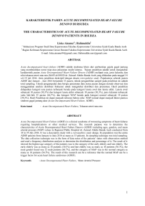 1 karakteristik pasien acute decompensated hear failure denovo di