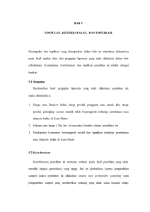 BAB V SIMPULAN, KETERBATASAN, DAN IMPLIKASI Kesimpulan