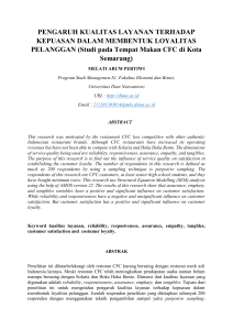 PENGARUH KUALITAS LAYANAN TERHADAP KEPUASAN