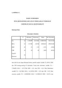 LAMPIRAN 3 HASIL UJI REGRESI PENGARUH KINERJA