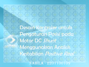 Desain Kontroler untuk Pengaturan Posisi pada Motor