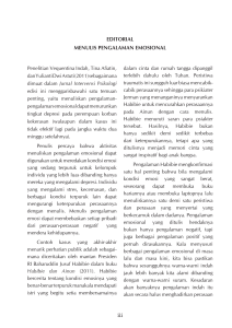 iii EDITORIAL MENULIS PENGALAMAN EMOSIONAL