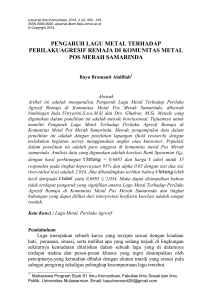 pengaruh lagu metal terhadap perilakuagresif remaja di komunitas