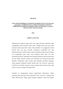 ABSTRAK PENGARUH PEMBERIAN EKSTRAK KLOROFIL DAUN