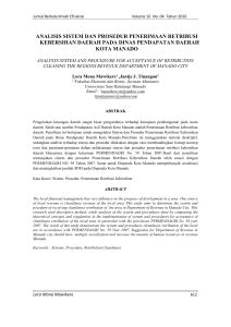 analisis sistem dan prosedur penerimaan retribusi kebersihan