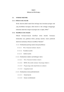 BAB 2 TINJAUAN PUSTAKA 2.1. STROKE ISKEMIK