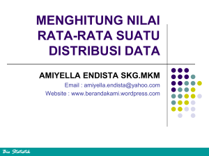 menghitung nilai rata-rata suatu distribusi data