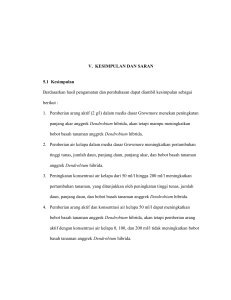 V. KESIMPULAN DAN SARAN 5.1 Kesimpulan Berdasarkan hasil