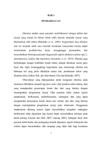 1 BAB 1 PENDAHULUAN Obesitas adalah suatu penyakit