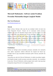 Microsoft Mathematic : Software untuk Pecahkan Persoalan