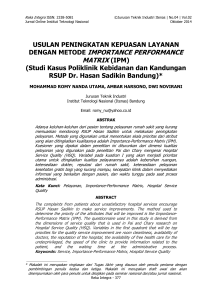 dengan metode importance performance matrix (ipm)