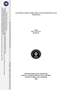 analisis leading indicator untuk business cycle
