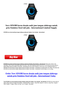 Save SINOBI keren desain unik jam tangan olahraga untuk pria
