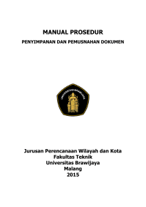 Manual Prosedur - Perencanaan Wilayah dan Kota Universitas