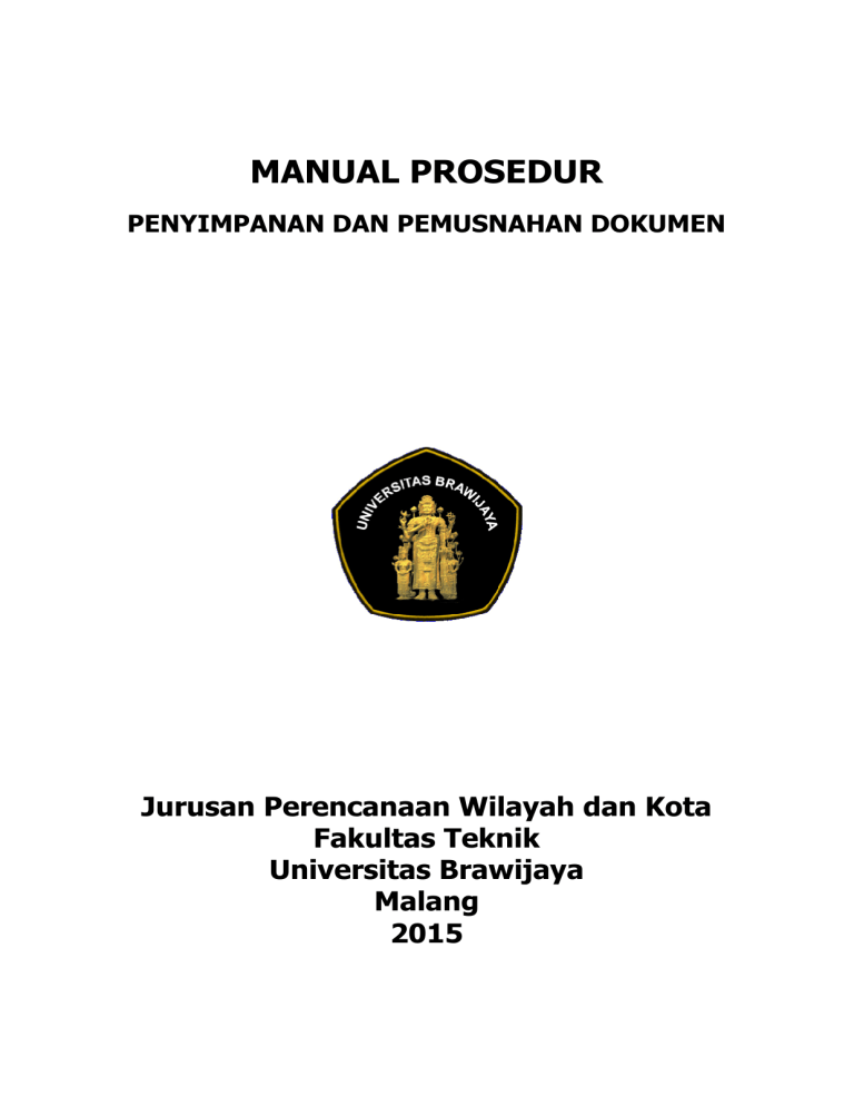 Manual Prosedur - Perencanaan Wilayah Dan Kota Universitas