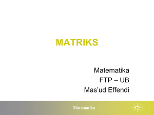 matriks - Mas`ud Effendi