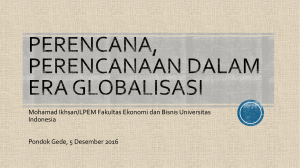 Perencana, Perencanaan dalam Era Globalisasi