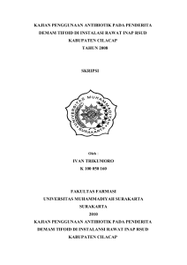 kajian penggunaan antibiotik pada penderita demam tifoid di