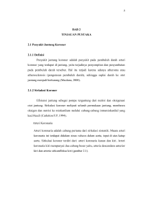 5 BAB 2 TINJAUAN PUSTAKA 2.1 Penyakit Jantung Koroner 2.1.1